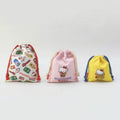 Cute Cat-Themed Drawstring Pouch for Storing Small Travel Items